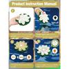 Multicolored, Smokeless and Flameless Tea Lights for Diwali - VERVENIX Set of 6 Floating Lotus LED Candles with Water Sensor