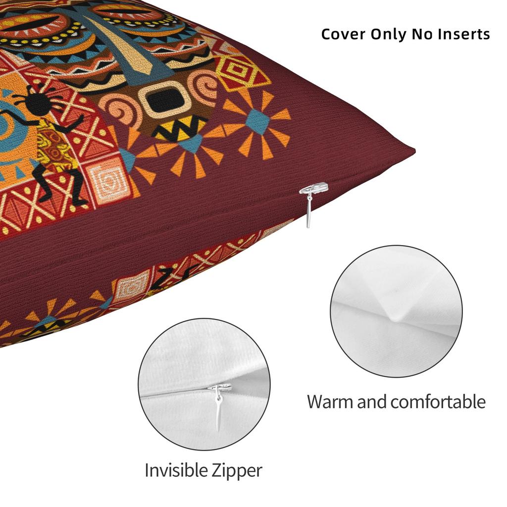 African Pattern Pillow Case Comfy Pillow Cover Cute Funny Pillowcases For Living Room Chair