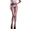 Lace Waist Smile Crotch Hollow Aurora Stockings Ultra-thin Transparent Glossy Sexy No-take-off Temptation Black Silk Women