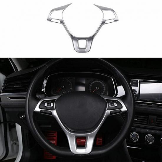 Для VW Jetta Mk7 19-24 Матовый серебристый Декоративная накладка на кнопки управления рулевым колесом 1 шт.