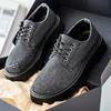 Fashion Men Comfortable Black Canvas Shoes Lace Up Thick Soled Designer Shoe Ideal Choice for Casual Leather Casual Shoes Street Styling