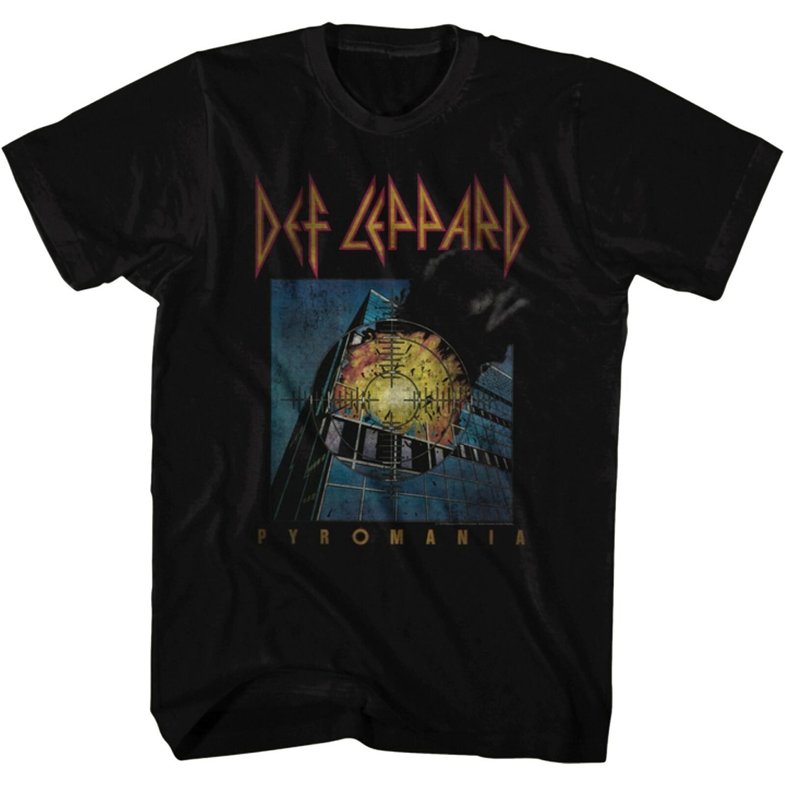 DEF LEPPARD cd cvr PYROMANIA Official Vintage Style SHIRT MED new XXXXL