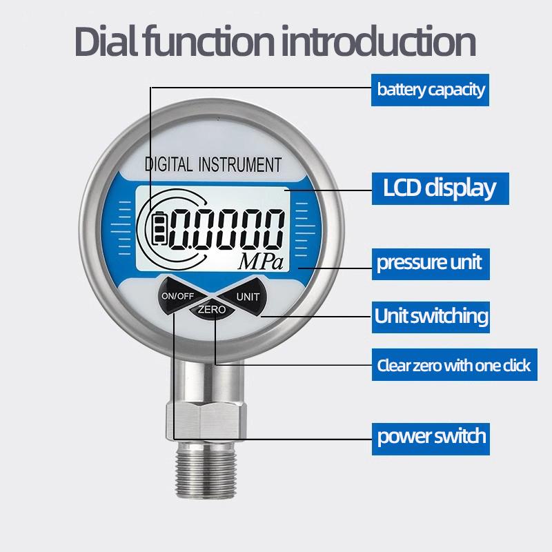 Digital Pressure Gauge Wireless bar mpa psi Air Liquid Fuel Oil Water LCD display Digital Pressure Manometer Low Pressure Gauge