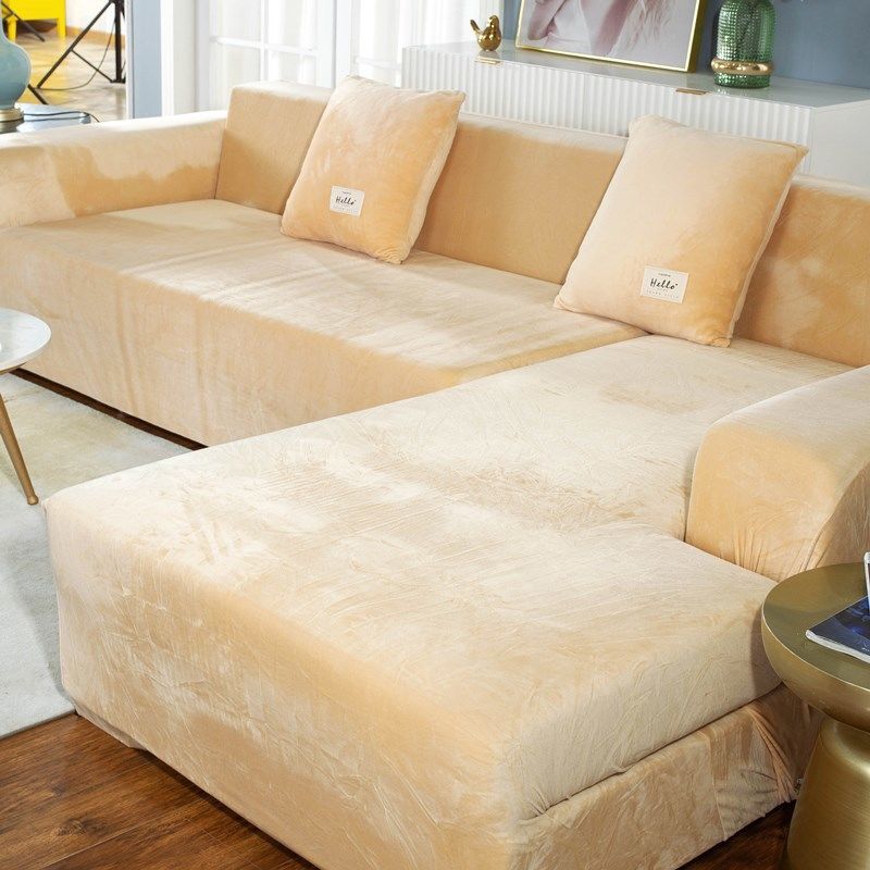 New Velvet Fabric Sofa Covers for Living Room Stretch Soft Sofa Cover High Quality 1/2/3/4 Seats Modern Armchair Covers for Home