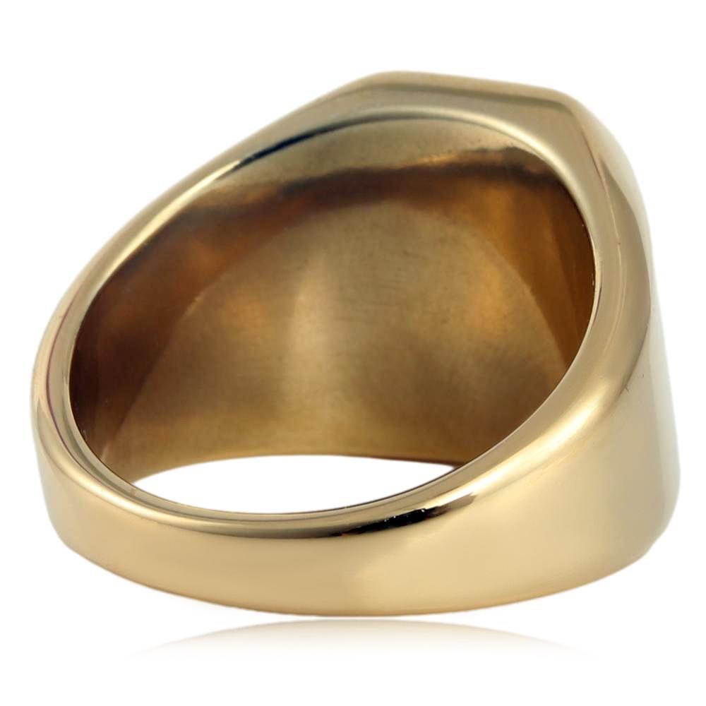 2026 Jewelry Personalized Fashion Square Simple Gemstone Trendy Men's Ring
