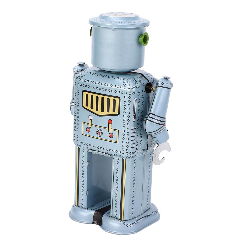 Wind Up Vintage Robot Retro Wind Up Robot Toy Decorative Exquisite Hand Made Iron Clockwork Toy for Cafe Bar Restaurant