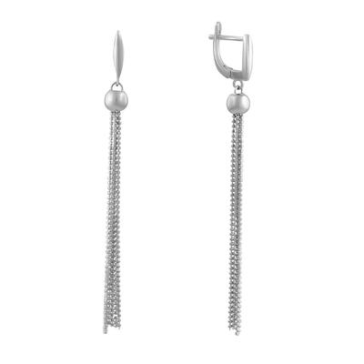 Silver Earrings Without Stones (2082460)