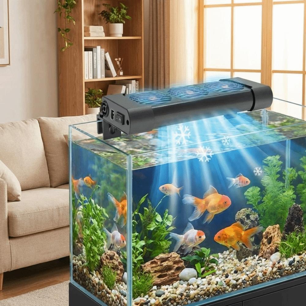 135° Rotation Aquarium Cooling Fans 2/3/4/5/6 Head System Chiller Control  Cool Down Temperature