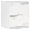 High Gloss Bedside Table White