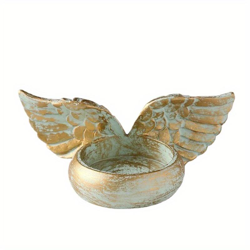 

1 шт., подсвечник из смолы с крыльями ангела, украшение дома, памятный подарок-обеденный стол, журнальный столик, подсвечники 1PC