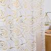 Rose Gold Foil Sheer Curtain – Floral Semi-Blackout Window Curtain, Rod Pocket, 1 Panel, Home Decor