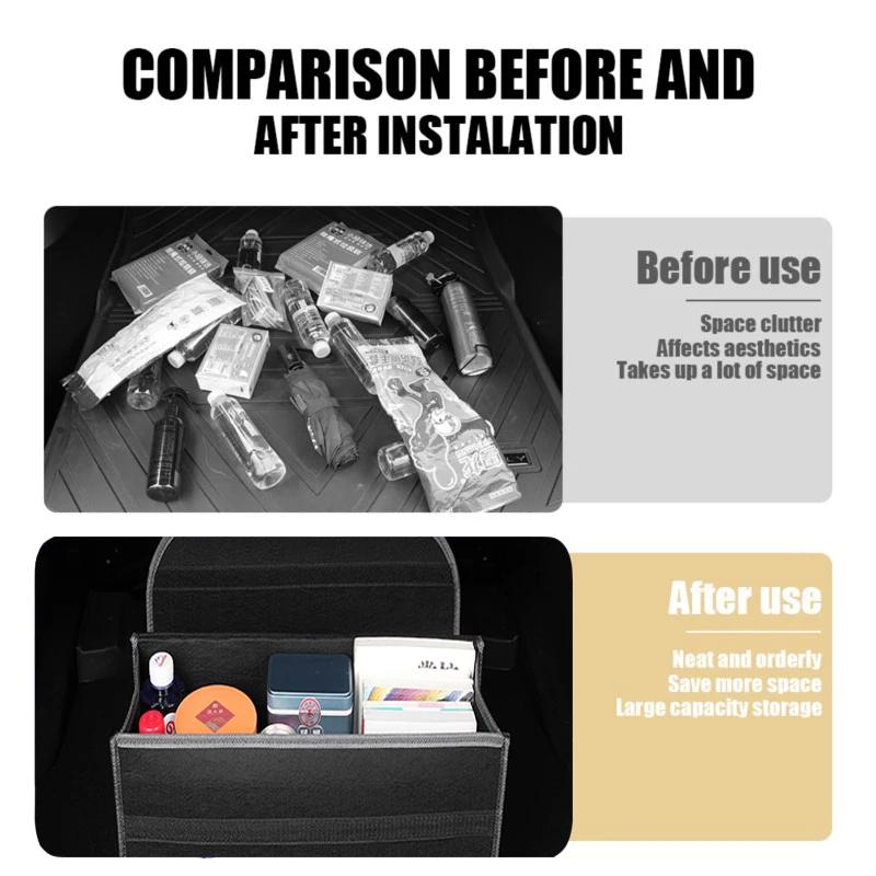 Car Emblem Storage Box Auto Trunk Folding Organizer Bag For BMW M3 M4 M5 E46 E90 E60 F30 F10 E39 E36 F20 G30 G20