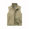 Men's Casual Outdoor Stand Collar Fishing Vest - Large Size, Spring/Autumn, Logo Print