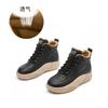 Leather Snow Boots Women's Winter New Retro Women's Boots Casual Versatile Martin Boots Women's Thick-soled Heightening Boots