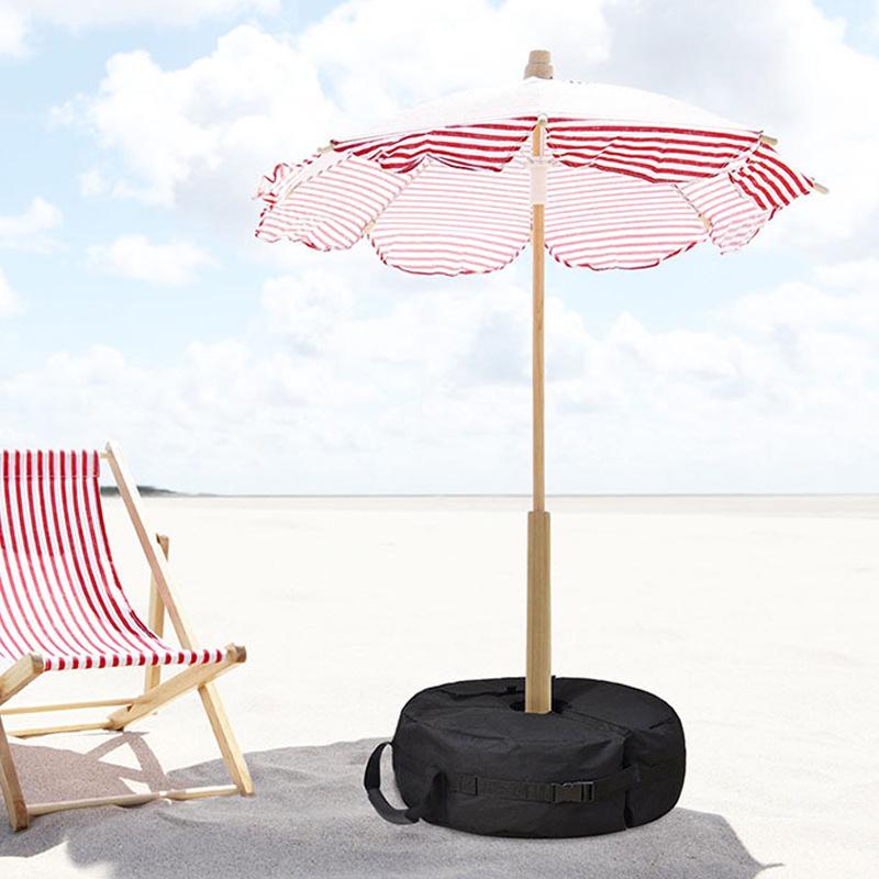 Waterproof Black Sun Umbrella Base Sandbag: Square Oxford Cloth Tent Weight Support