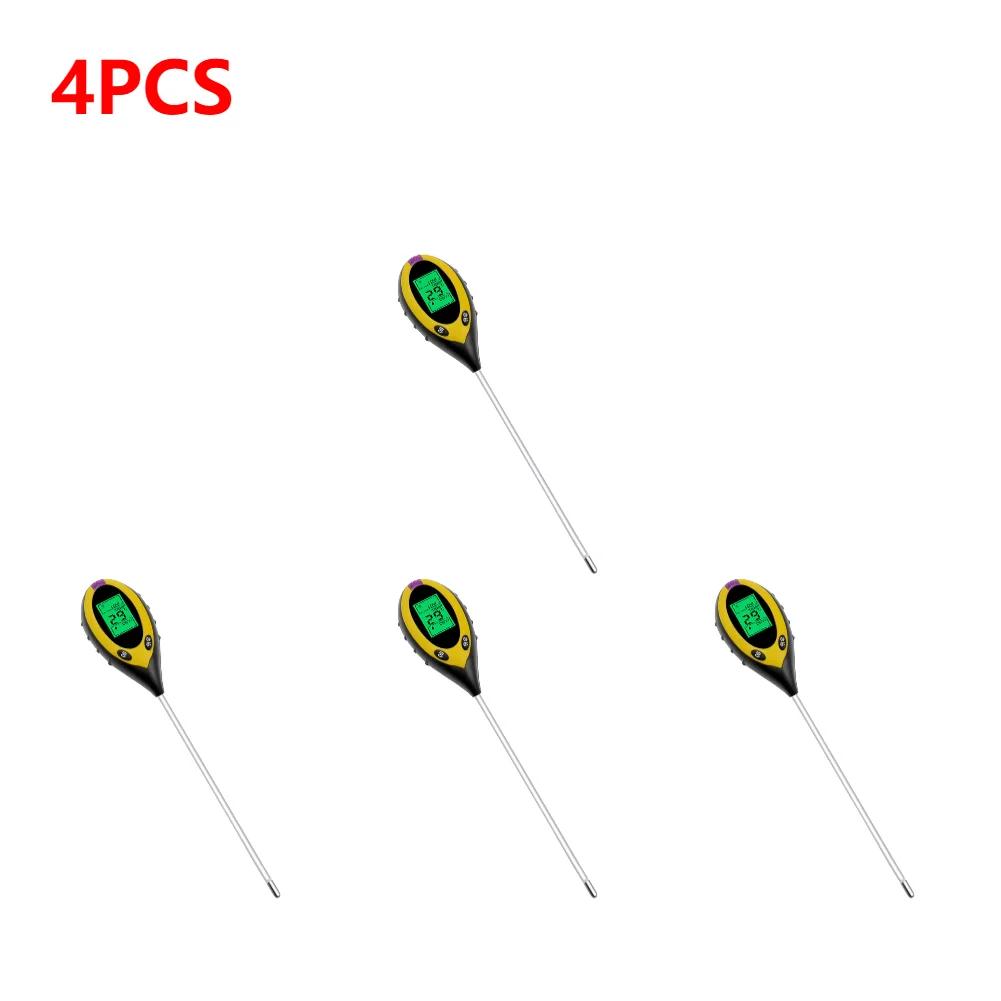 5-1Pcs 4/in 1 Soil PH Meter Soil Tester Flower Meter Moisture Meter Temperature Sunlight Intensity Analysis Acidity Garden Tool