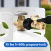 Propane Tank Gauge Level Indicator For 20Lb Tanks, Propane Pressure Gauge With Leak Detector For BBQ Gas Grill, RV, Heater, Fire Pit, QCC Type1