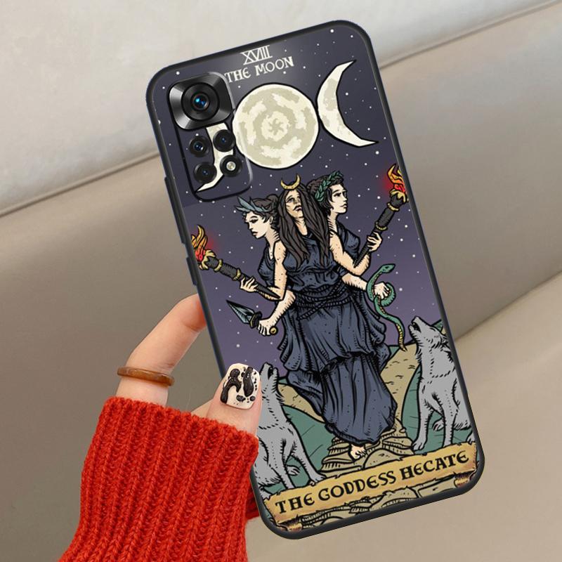 Triple Moon Goddess Hecate Tarot Card Case For Xiaomi Redmi Note 11 12 8 9 10 Pro 8T 9S 10S 11S Redmi 9A 9C 10 10A 10C Cover