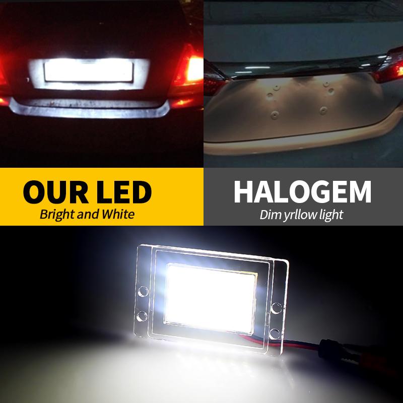 2PCS OEM# 9152437, 9187329 Canbus LED License Number Plate Light Lamp For Volvo 855 1993-1997 850 1991-1997 V70 XC70 1997-2000