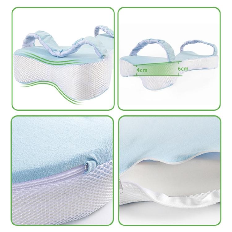 Ergonomic Leg Spacer Pillow For Side Sleepers Pressure Relief Memory Foam Removable Washable Cover