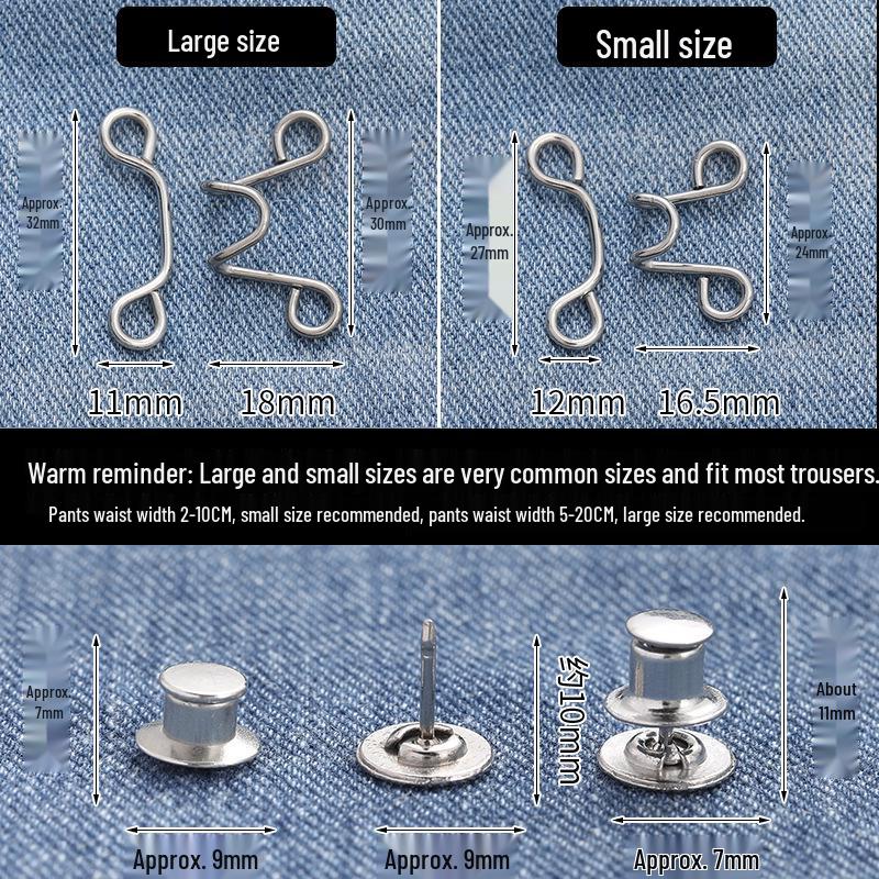 Verstellbare Unsichtbare Taillenformende Jeansknöpfe für Perfekte Passform und Sichere Änderung