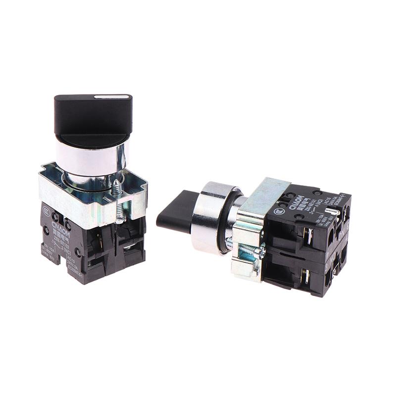 1 Piece 22mm 2NO/1NO1NC 2/3 Position XB2-BD25 BD35 BD45 BD53 Self Locking / Self Resetting Selector Knob Switch
