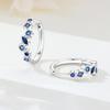 S925 Sterling Silver Blue Zircon Minimalist Earrings Hoop Earrings Women Jewelry Original Trendy Anniversary Gifts