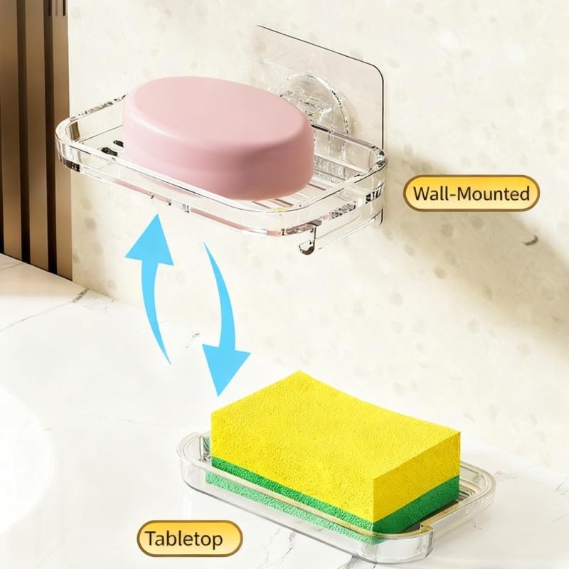 Modern Soap Holder Quick Installation Soap Container for Wall Mounting Soap Organizing Household Bathroom Decoration