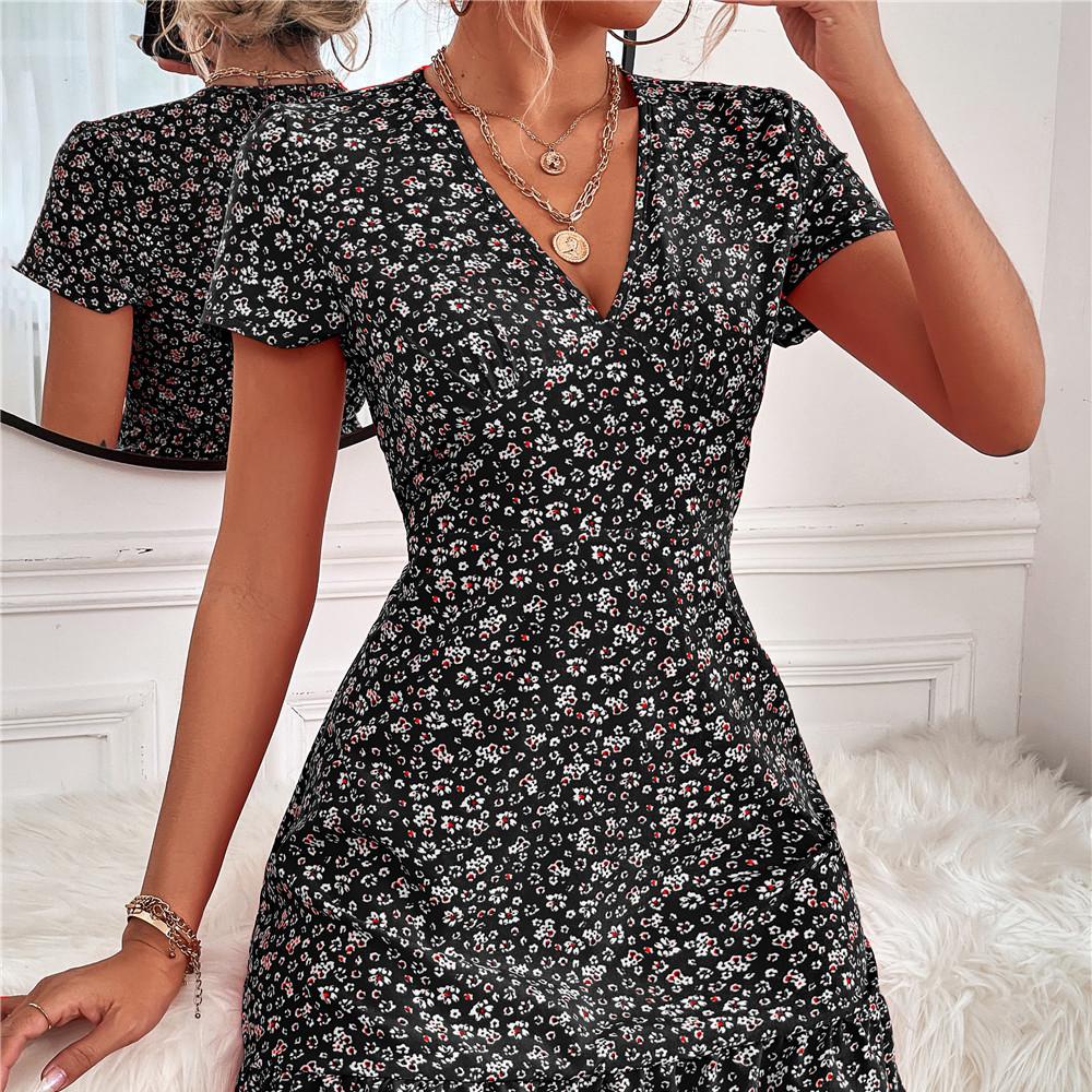 Spitze, kurzärmelig, knielang, Sommer, atmungsaktiv, Damenbluse, eleganter Rock