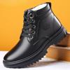 Men's Snow Boots Black Flat Ankle Male Winter Shoes Booties Warm Cold Proof Cotton Shoe Sale Casual Fashion Luxury Fur Brands