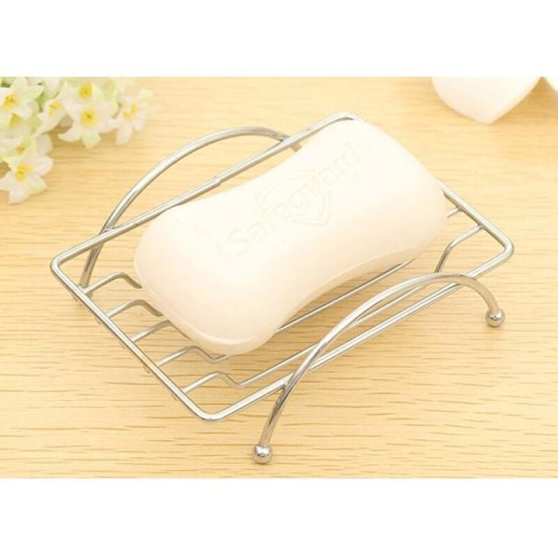 Square stainless steel soap dish