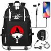 Anime Cloud Print USB Backpack for Teens Students Casual Large Capacity Travel Daypack