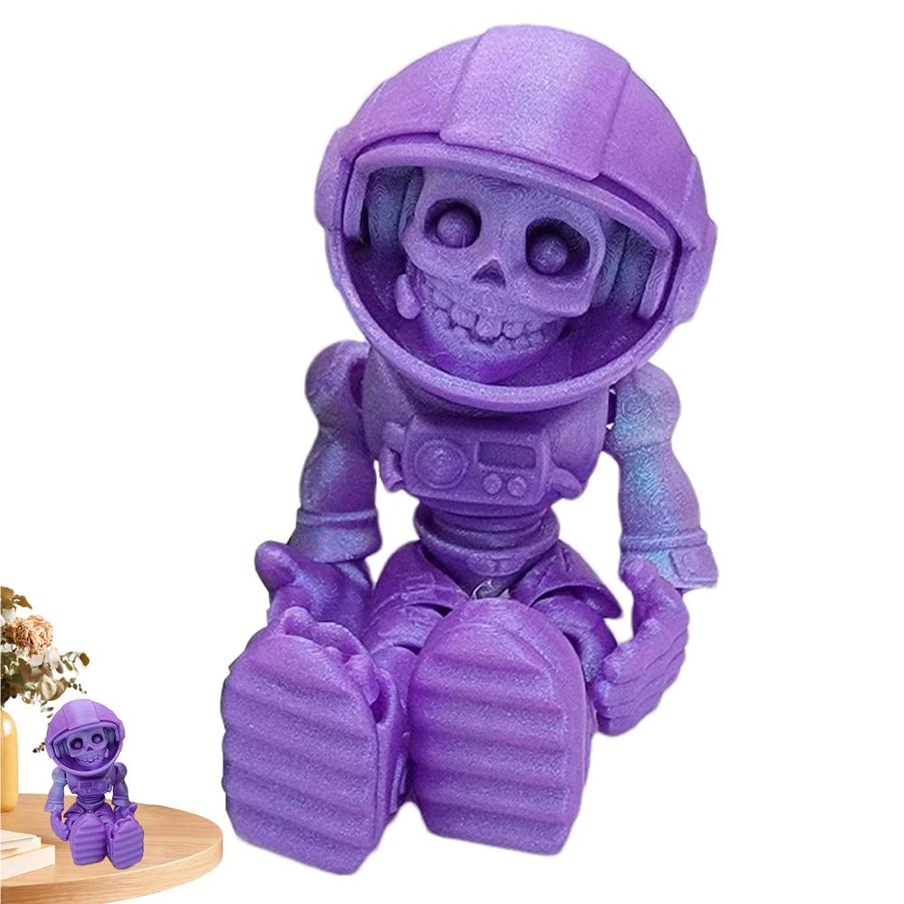 3D Printed Articulated Skeleton 3D Printed Astronaut Statue Room Astronaut Decor Figures Desktop Decoration Movable Joints For