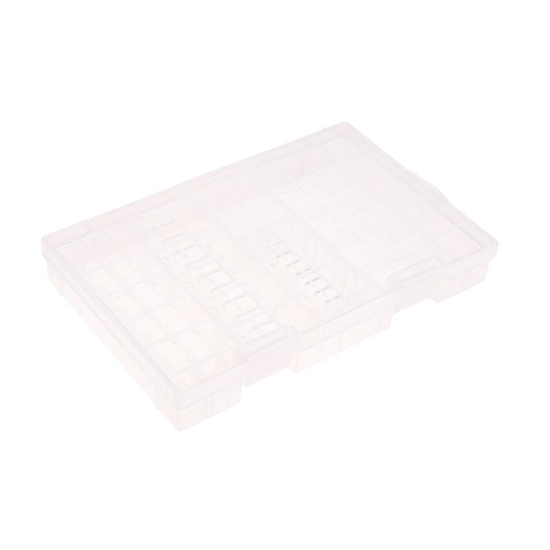 Hard Plastic Anti Impact Wear Resistant Storage Box Battery Case Practical Organizer Clear Inner Compartment Holder