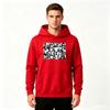 Men's Anime Character Collage Print Pullover Hoodie Casual Long Sleeve Hooded Sweatshirt for Daily Wear