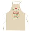 Kitchen Apron - Axel - "Nice Kids List" Pattern - Durable Cotton - DTG Printing France