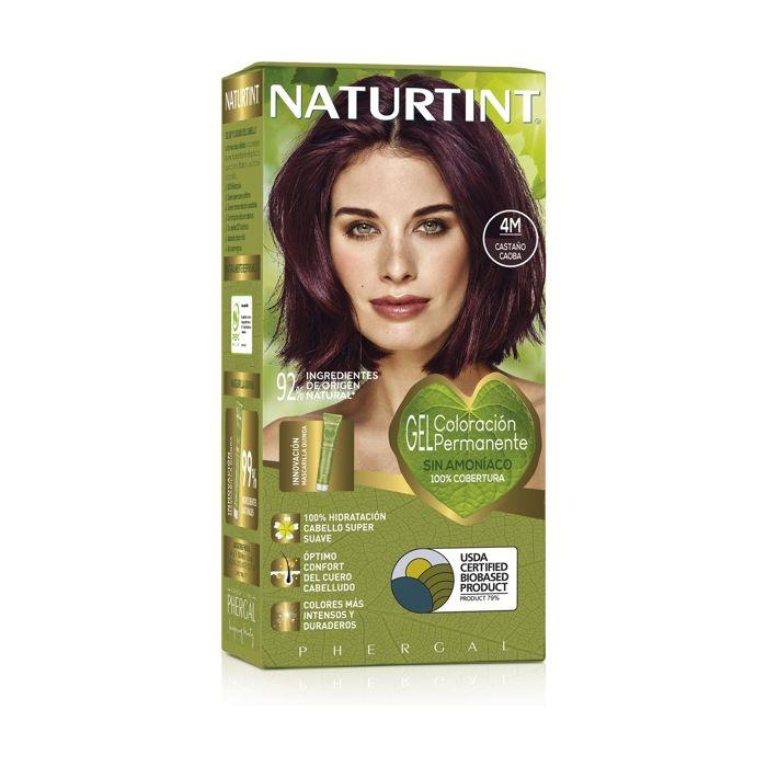 Teinture capillaire - NATURTINT - 4M Brun Caoba - Sans ammoniaque - Crème - Tous types de cheveux