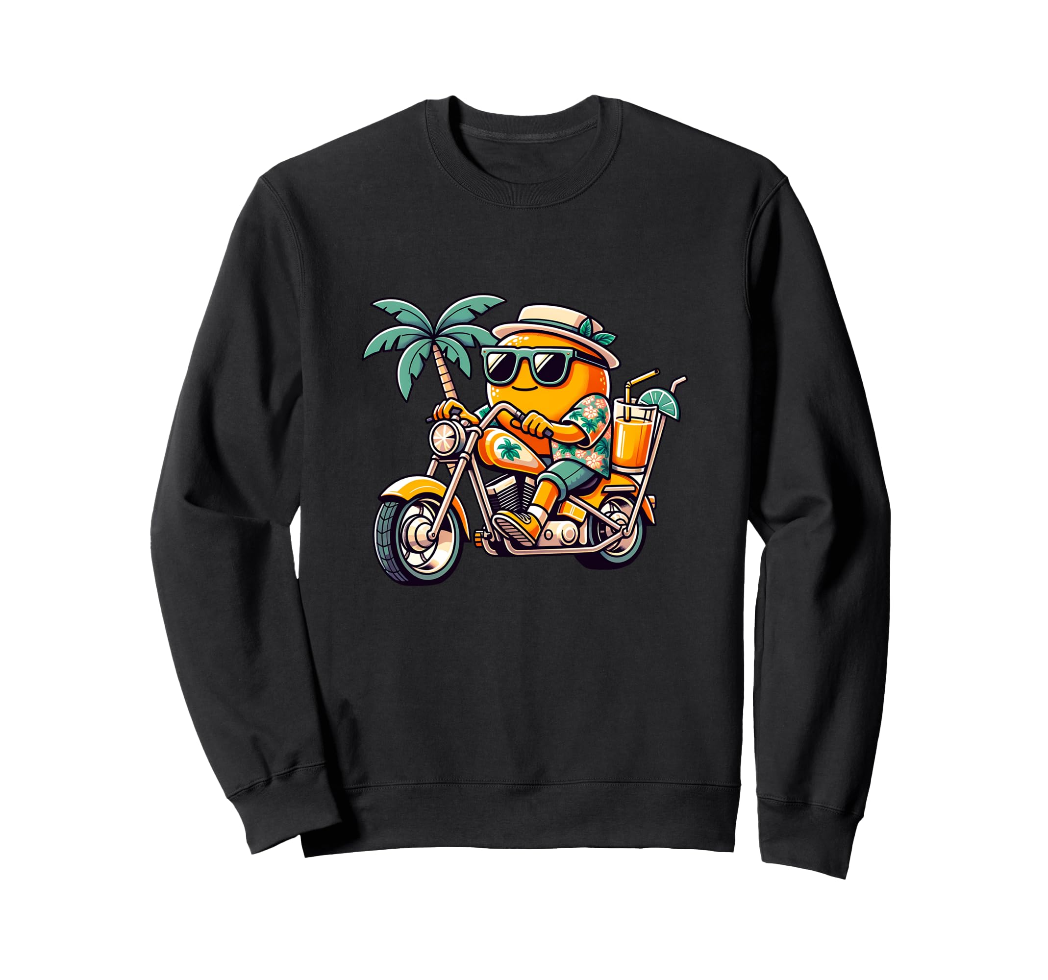 

Orange Bike Palm Tree Sunglasses Beach Sweatshirt