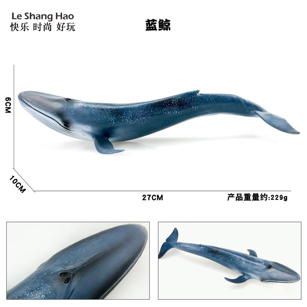 Solid Blue Whale Marine Life Model, Realistic Plastic Ocean Figure Wholesale Early Education