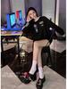 Badblood Retro Korean-American Embroidered Mesh Long Sleeve Jersey