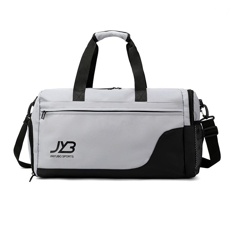 

Large Capacity Short-distance Travel Bag Dry and Wet Separation Outdoor Sports Fitness Bag Simple Leisure Independent Shoe Compartment Luggage Bag світло-сірого кольору