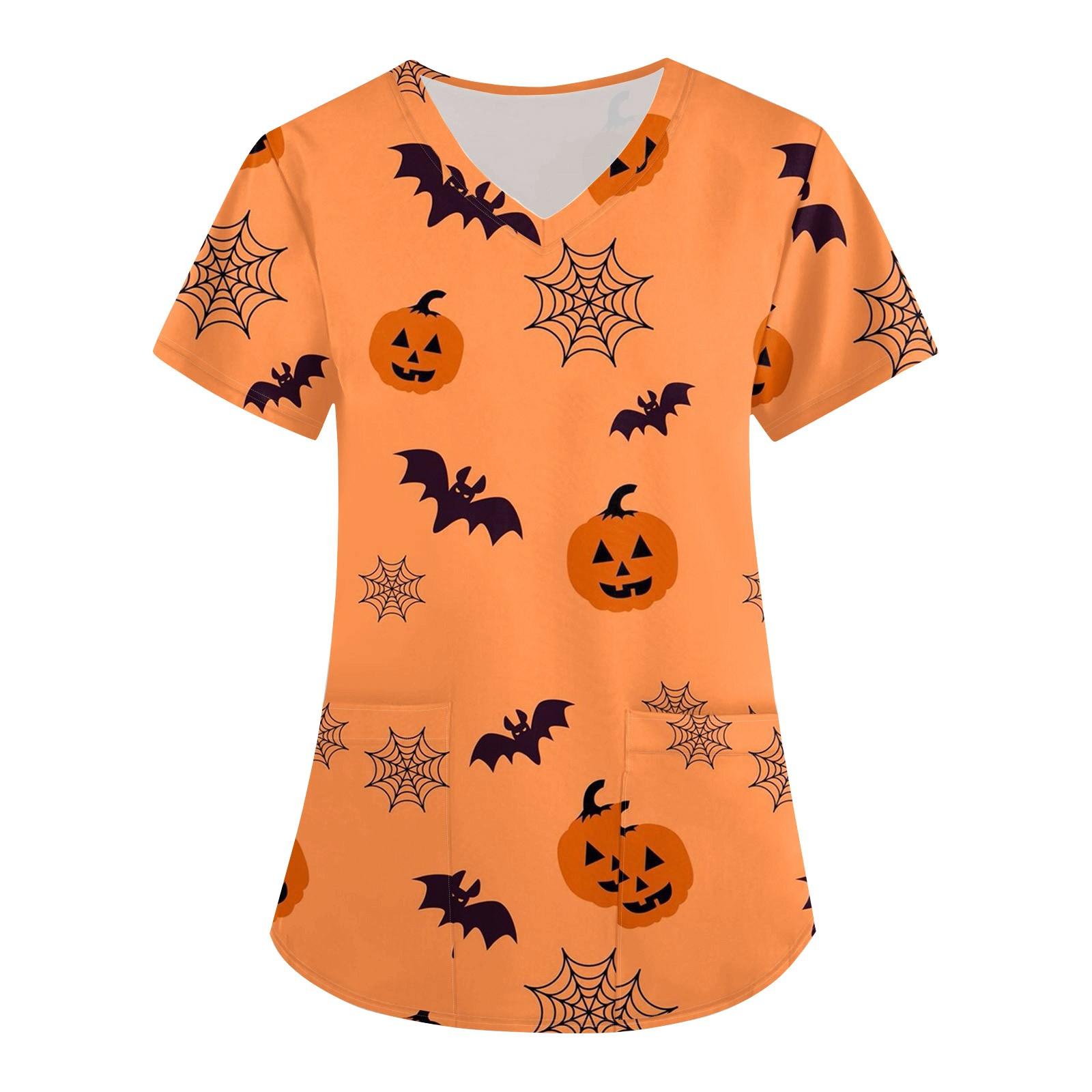 Женская модная футболка с короткими рукавами и v-образным вырезом с пасхальным принтом — фото 4