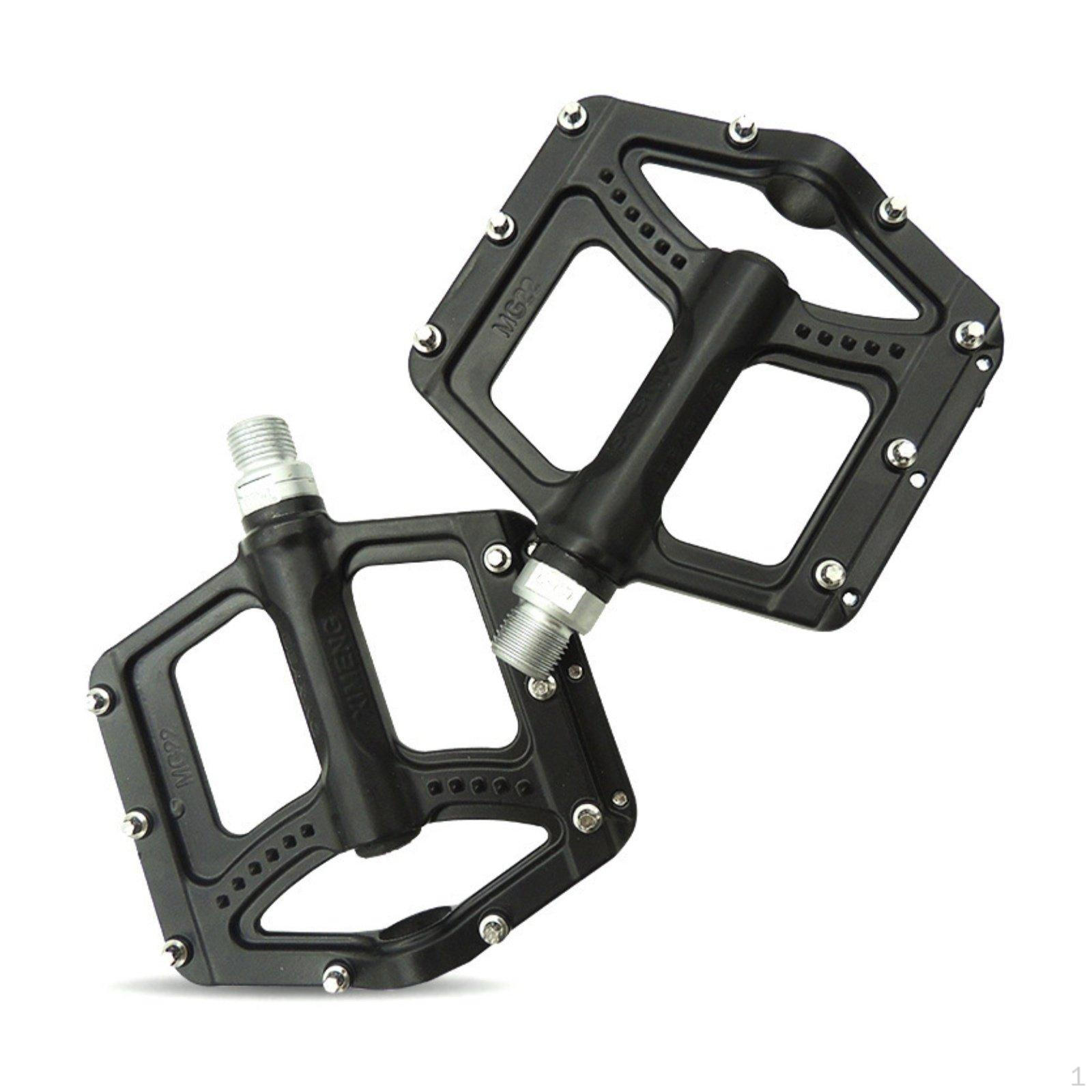 Mountain Bike Pedal Sealed Bearings Aluminum Cycle Bearing Smoothness Pedals Black