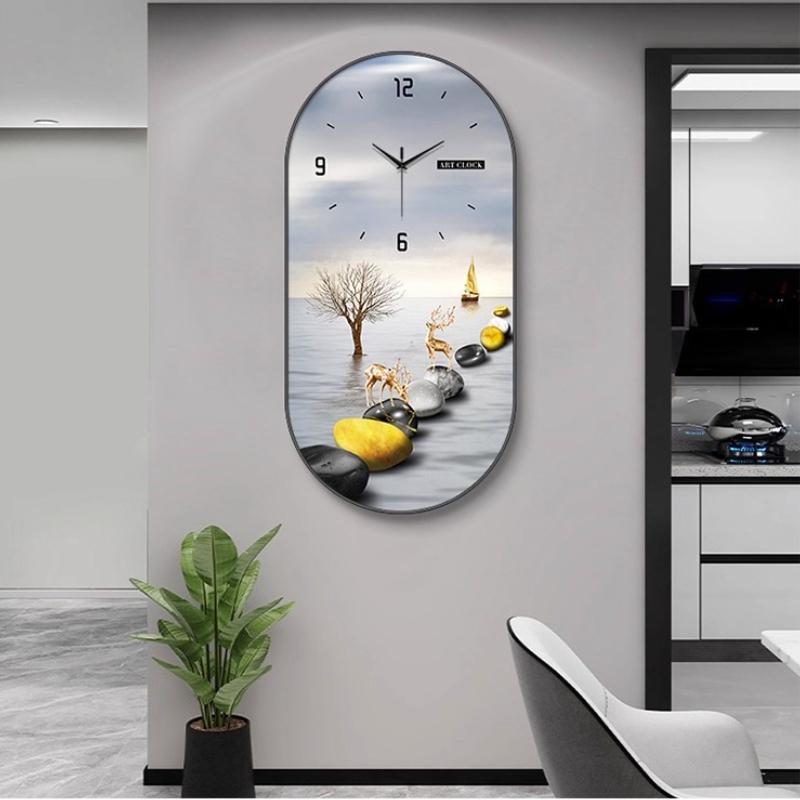 Nordic Luxury Wall Clock Living Room Household Fashion Restaurant Decorative Painting Creative Watch Wall Hanging Silent Clock