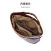 Fashionable Retro Style Genuine Leather Bucket Bag Women Full Tree Cream Vegetable Tanned Cowhide Handbag Crossbody