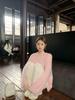 Pink 100% Pure Wool Women's Sweater: Loose, Soft Knit for Autumn/Winter 2026