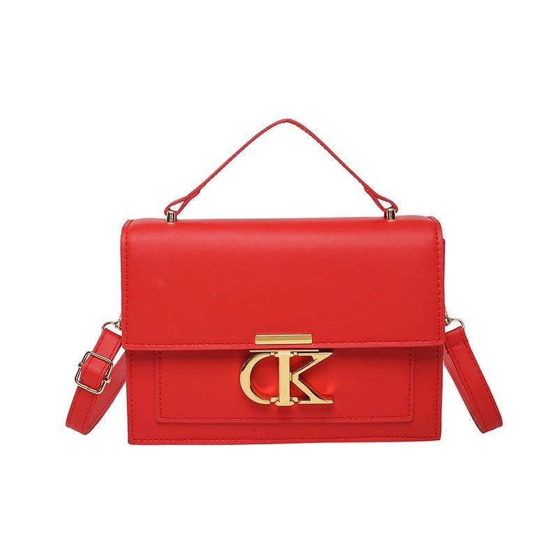 

Сумка Женская Простая Атмосферная Сумка на Плечо Сумка-Тоут Нишевый Дизайн Универсальная Маленькая Квадратная Сумка Сумка Через Плечо красный