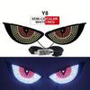 LED Devil Eye Car Window Light USB Atmosphere Lamp 11 Modes Auto Decor 15.4cm