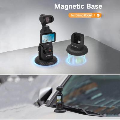 Magnetische Basis Halterung Kompatibel mit DJI OSMO Pocket 3, Schnellentriegelung Vlog Stativ, Schreibtisch Stativ Halter