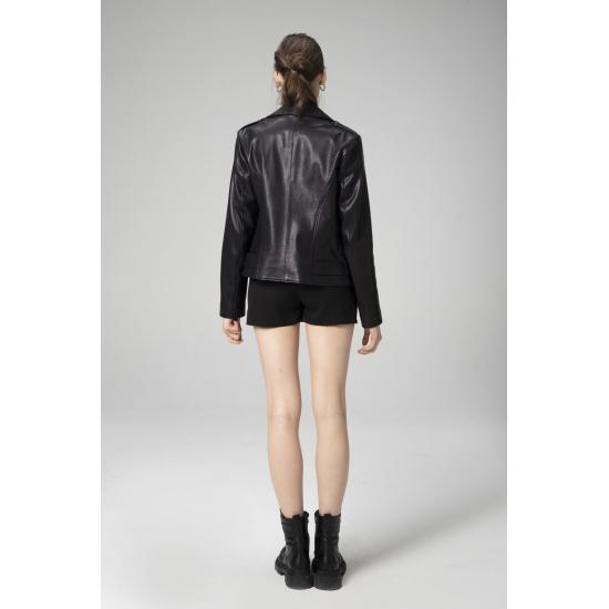 Palton de damă, elegant și confortabil K2165 Jumbo, din piele naturală, de damă